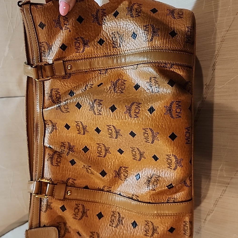 MCM Tan Leather Tote Bag - Picture 8 of 14